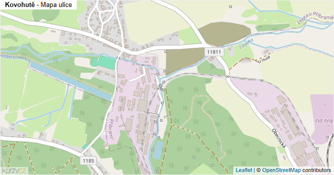 Kovohutě - mapa ulice