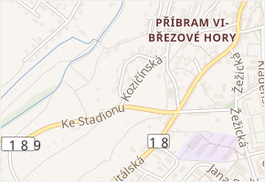 Kozičínská v obci Příbram - mapa ulice