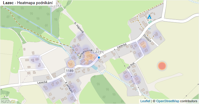 Lazec - mapa podnikání