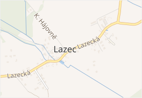 Lazecká v obci Příbram - mapa ulice