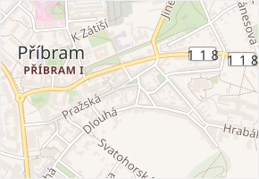 Lázeňská v obci Příbram - mapa ulice