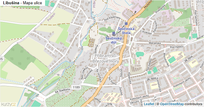 Libušina - mapa ulice