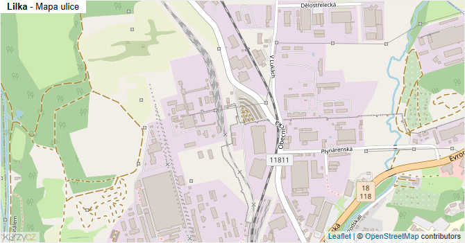 Lilka - mapa ulice