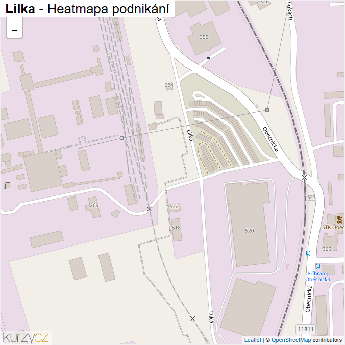 Mapa Lilka - Firmy v ulici.