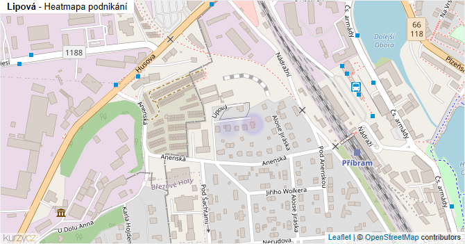 Lipová - mapa podnikání