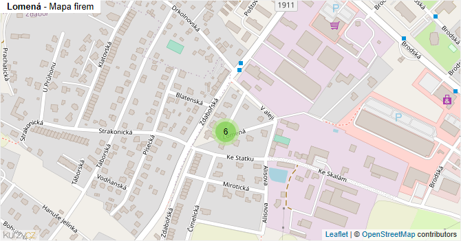 Lomená - mapa firem