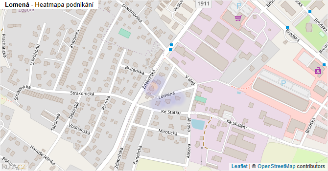 Lomená - mapa podnikání