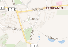 Luční v obci Příbram - mapa ulice