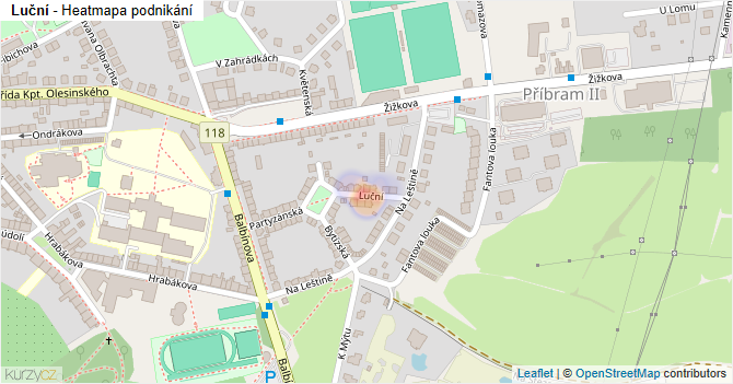Luční - mapa podnikání