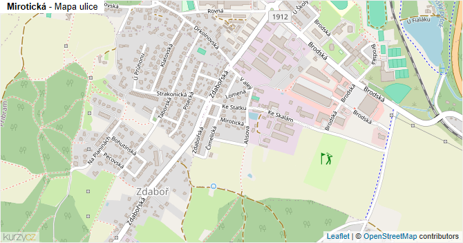 Mirotická - mapa ulice