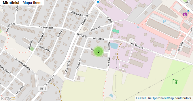 Mirotická - mapa firem