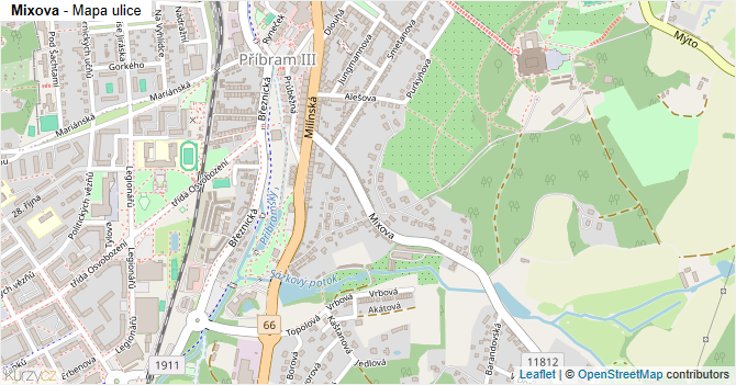 Mixova - mapa ulice
