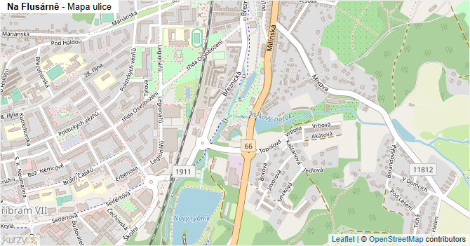 Na Flusárně - mapa ulice