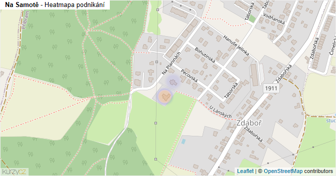 Na Samotě - mapa podnikání