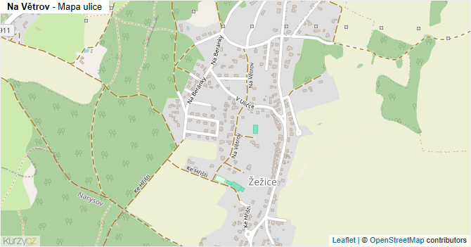 Na Větrov - mapa ulice