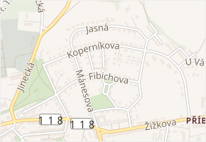 Na Výsluní v obci Příbram - mapa ulice