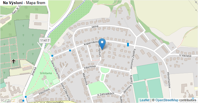 Na Výsluní - mapa firem