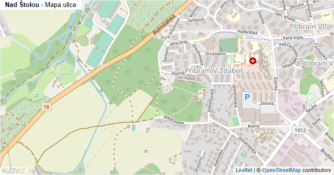 Nad Štolou - mapa ulice
