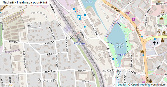 Nádraží - mapa podnikání