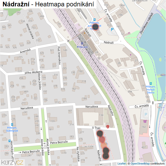 Mapa Nádražní - Firmy v ulici.