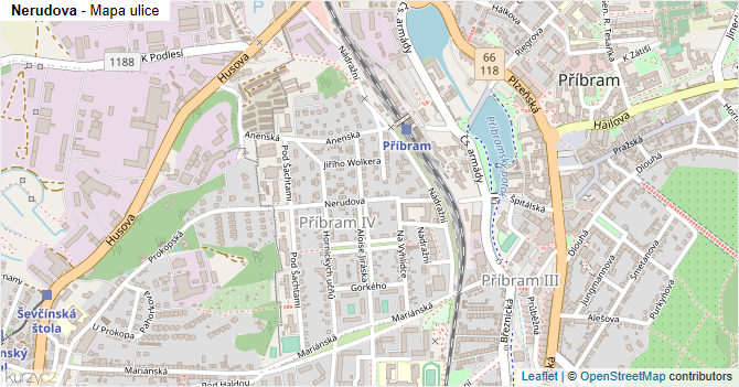 Nerudova - mapa ulice