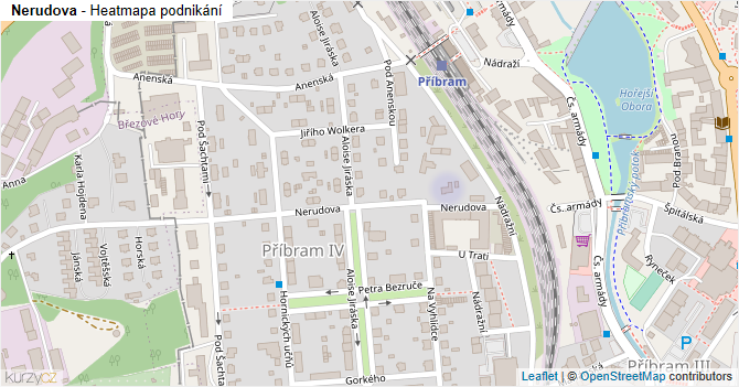 Nerudova - mapa podnikání