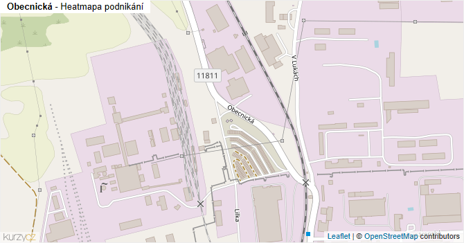 Obecnická - mapa podnikání