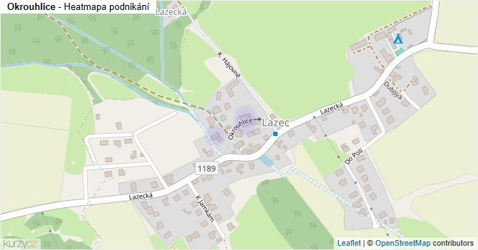 Okrouhlice - mapa podnikání