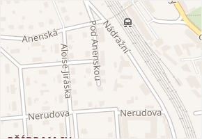 Pod Anenskou v obci Příbram - mapa ulice