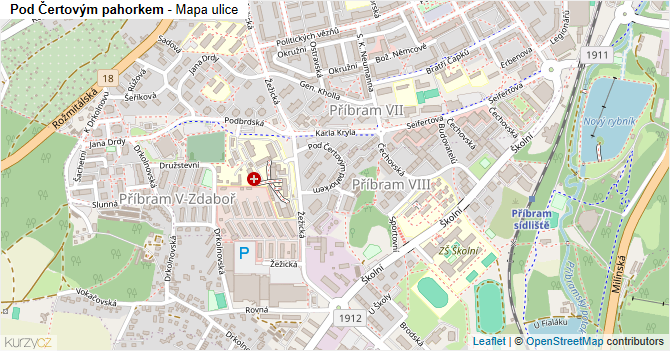 Pod Čertovým pahorkem - mapa ulice