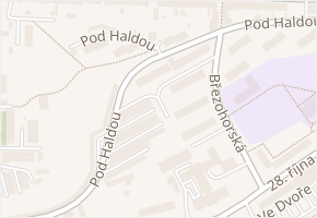 Pod Haldou v obci Příbram - mapa ulice