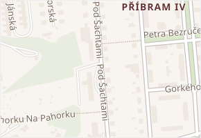 Pod Šachtami v obci Příbram - mapa ulice