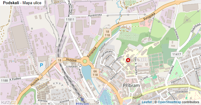 Podskalí - mapa ulice