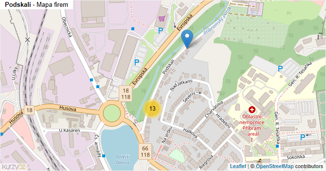 Podskalí - mapa firem