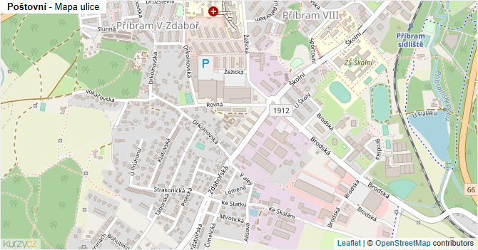 Poštovní - mapa ulice