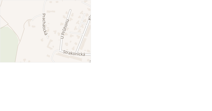 Prachatická v obci Příbram - mapa ulice