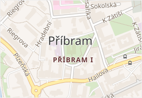 Příbram I v obci Příbram - mapa části obce