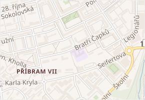 Prof. Skupy v obci Příbram - mapa ulice