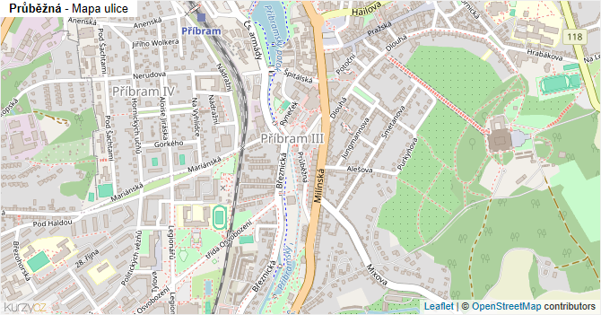 Průběžná - mapa ulice