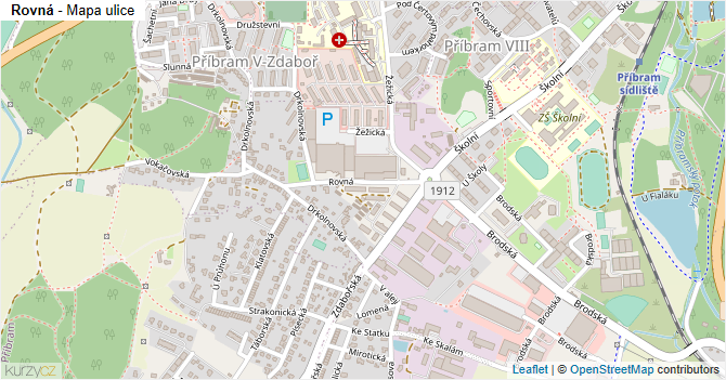 Rovná - mapa ulice