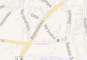 Rožmitálská v obci Příbram - mapa ulice