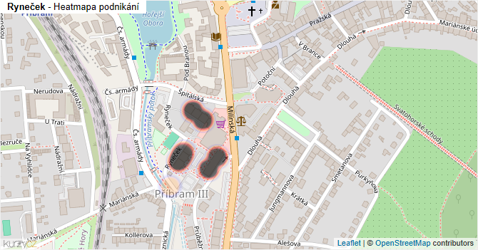 Ryneček - mapa podnikání