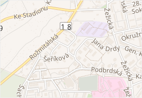 Sadová v obci Příbram - mapa ulice