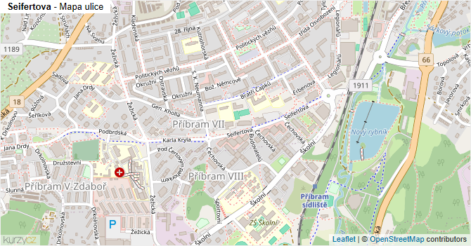 Seifertova - mapa ulice