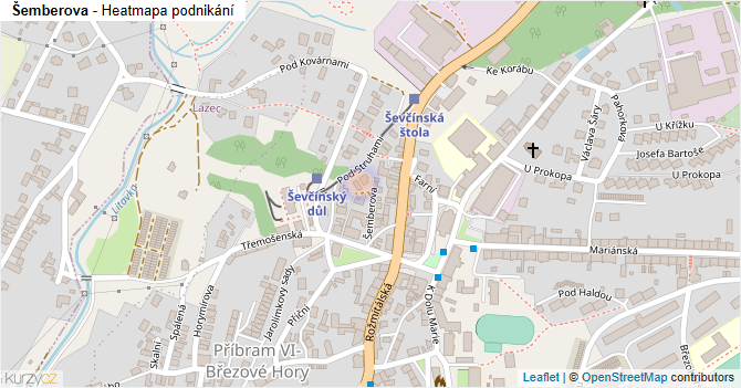 Šemberova - mapa podnikání