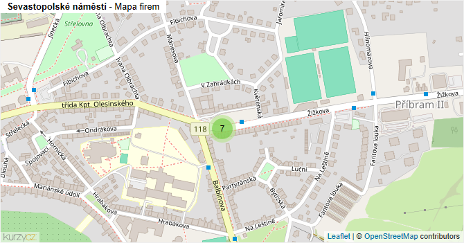 Sevastopolské náměstí - mapa firem