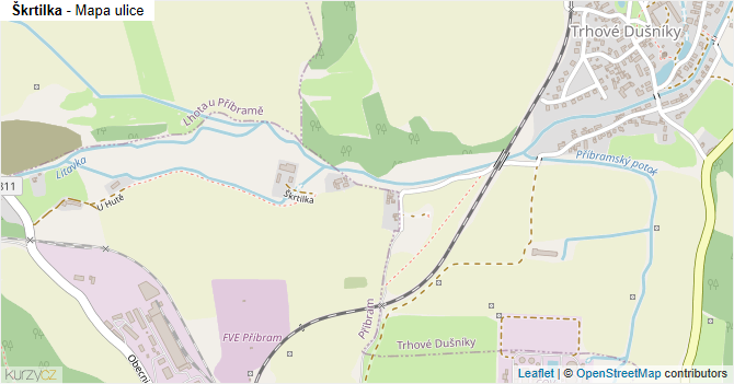 Škrtilka - mapa ulice