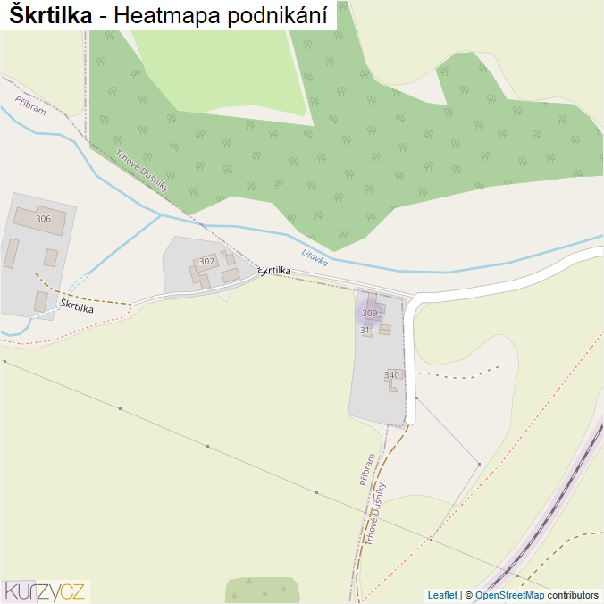 Mapa Škrtilka - Firmy v ulici.
