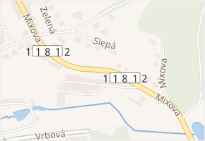 Slepá v obci Příbram - mapa ulice