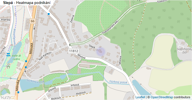Slepá - mapa podnikání